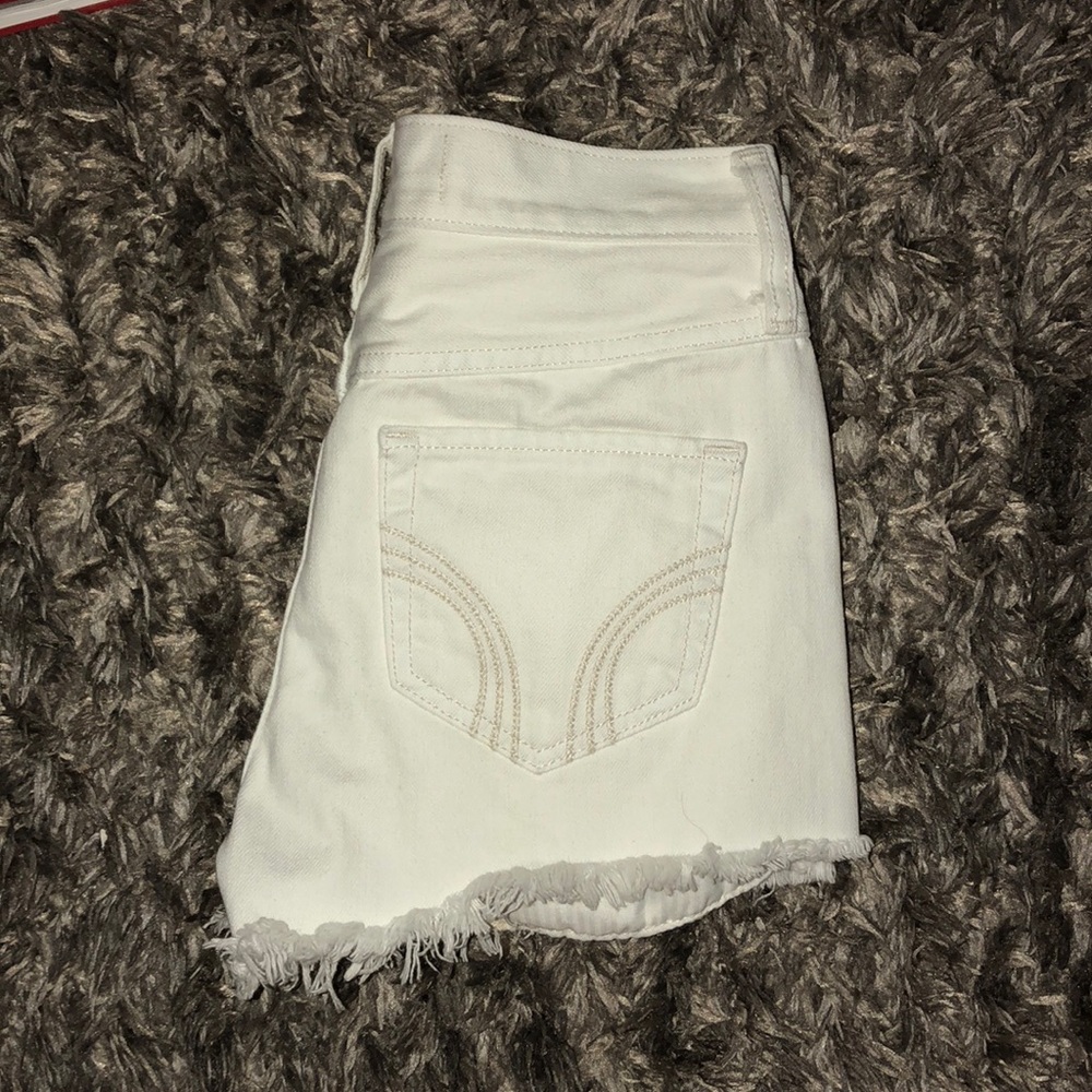 White denim shorts